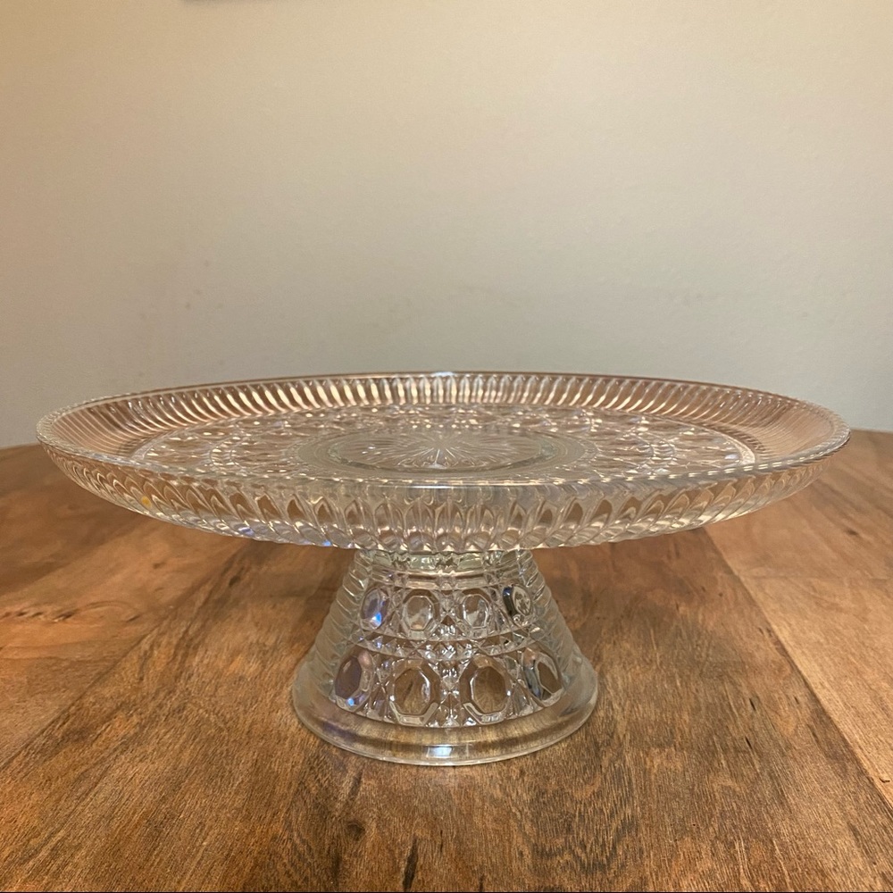 Glass Cake Stand Pedestal - Clear